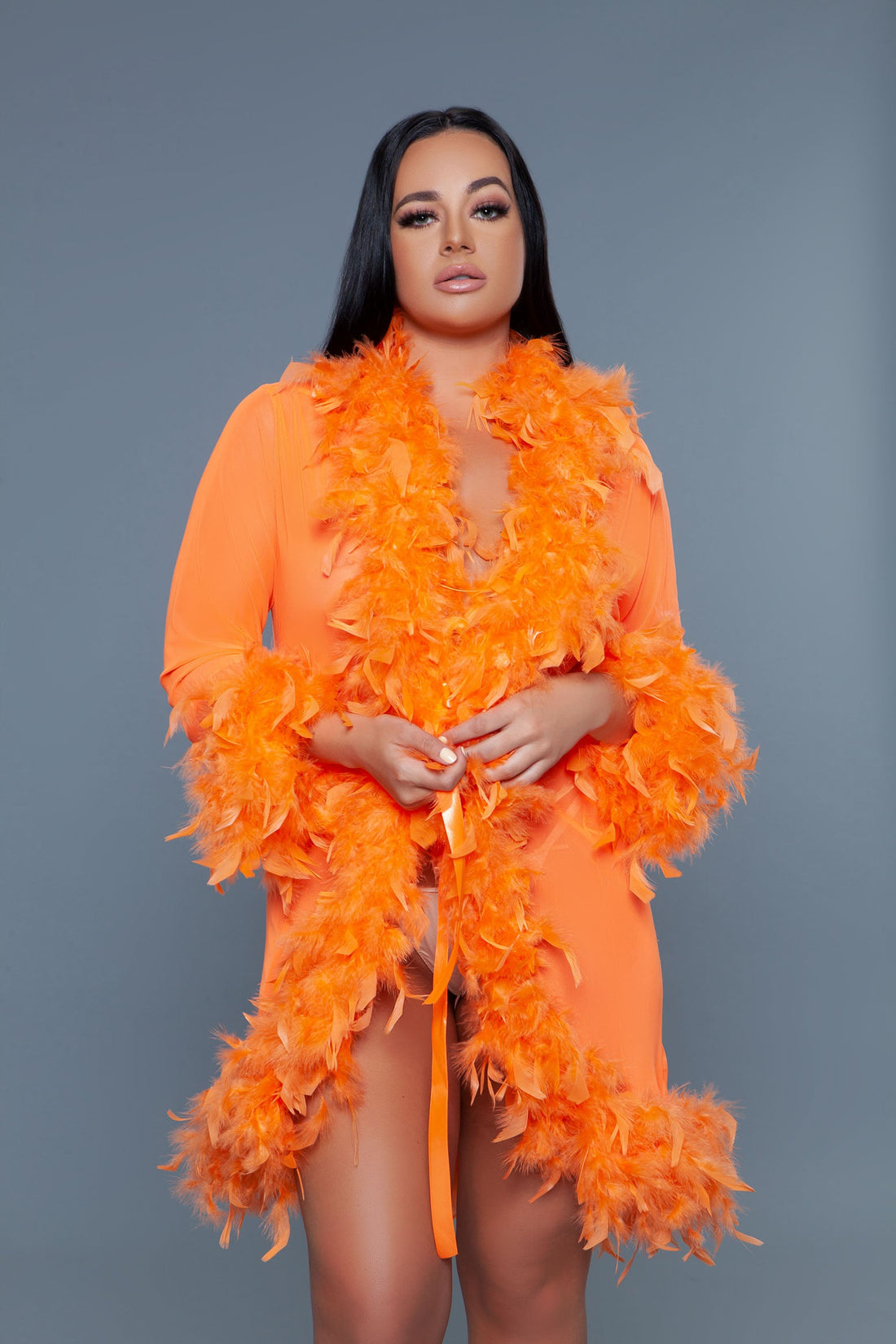 Be Wicked Lux Robe Neon Orange