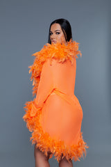 Be Wicked Lux Robe Neon Orange