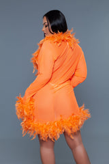 Be Wicked Lux Robe Neon Orange