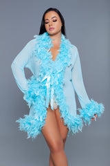 Be Wicked Lux Robe Turquoise