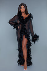 BeWicked Glamour Robe Black