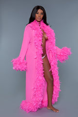 BeWicked Glamour Robe Hot Pink