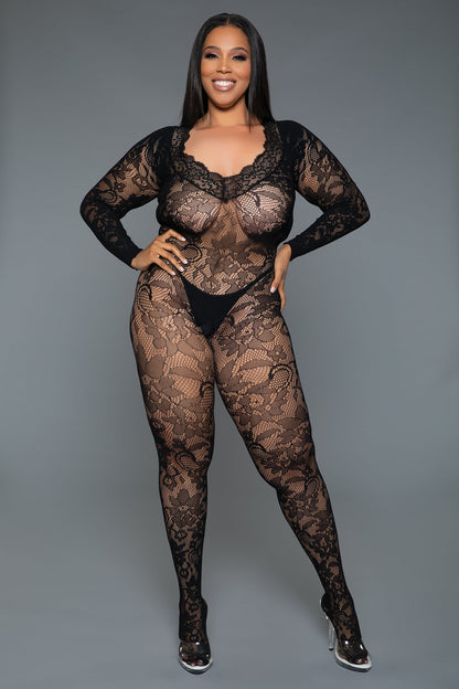 BeWicked Queen Secret Poison Bodystocking Black