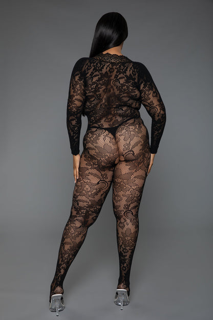 BeWicked Queen Secret Poison Bodystocking Black