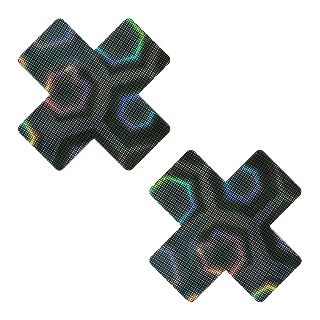 Neva Nude Holographic X Factor Pasties - Black
