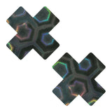Neva Nude Holographic X Factor Pasties - Black