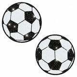 Neva Nude Soccer Ball Glitter Pasties - Black/White