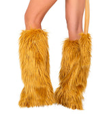 Roma Costume Fur Boot Covers Leg Warmer