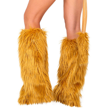 Roma Costume Fur Boot Covers Leg Warmer