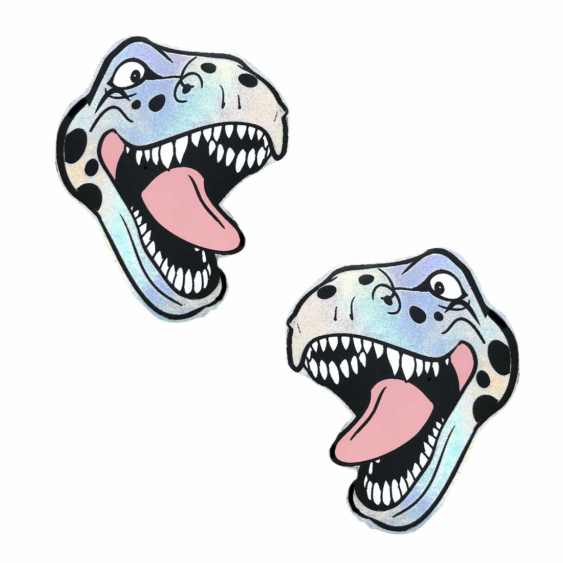 Neva Nude Holographic Dinosaur Pasties - Multicolor