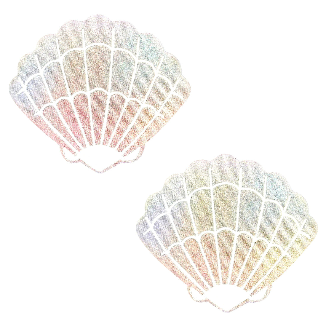 Neva Nude Holographic Mermaid Shell Nipple Cover Pasties