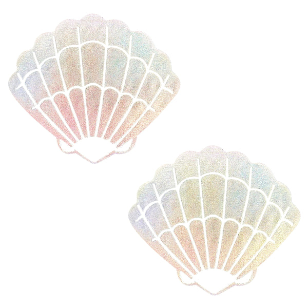 Neva Nude Holographic Mermaid Shell Nipple Cover Pasties
