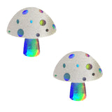 Neva Nude Holographic Glitter Shroom Pasties - Multicolor