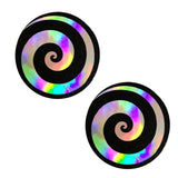 Neva Nude Holographic Spiral Glitter Pasties - Multicolor