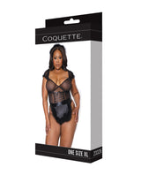 Coquette Diva Mistletoe Teddy, Marabou Trimmed Apron & Headband