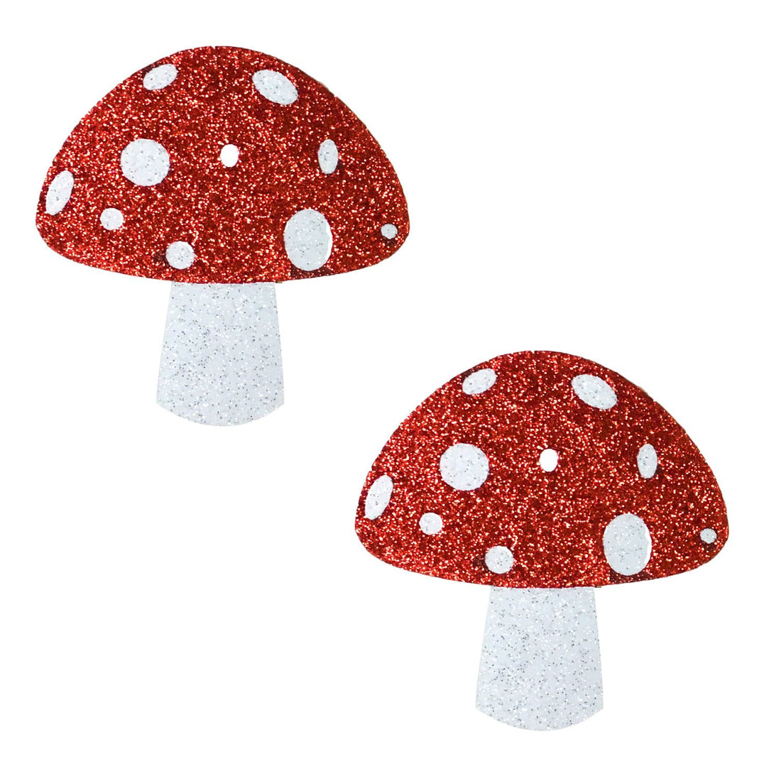 Neva Nude Sparkly Shroom Pasties - Red/White