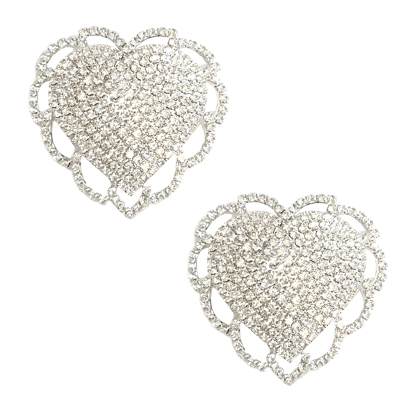 Neva Nude Whole Hearted Sparkle Crystal Jewel Reusable Silicone Pasties