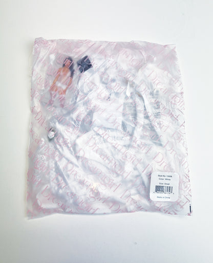 Dreamgirl Rose Embroidered Lace Teddy Removable Satin Garter 2 pc Set