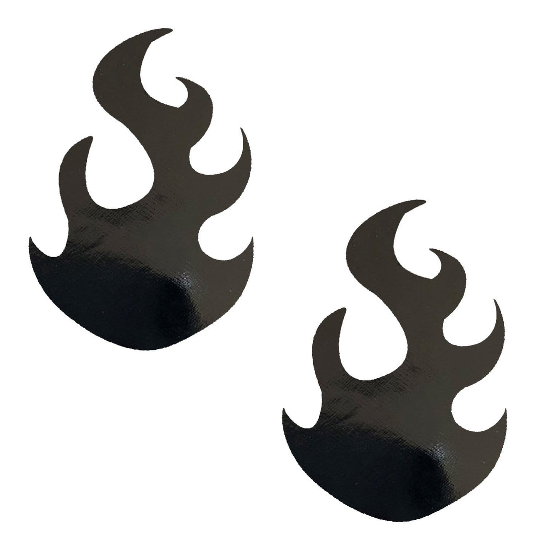 Neva Nude Edgy AF Dom Squad Wet Vinyl Flame Pasties - Black