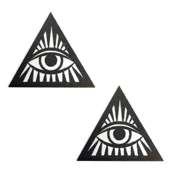 Neva Nude Eye of Providence Pasties - Black/White