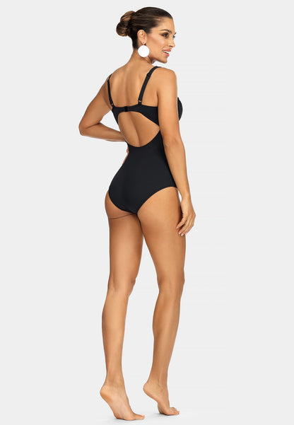 Axami Luxury Swimwear F32 Underwire One Piece Bikini Body Black