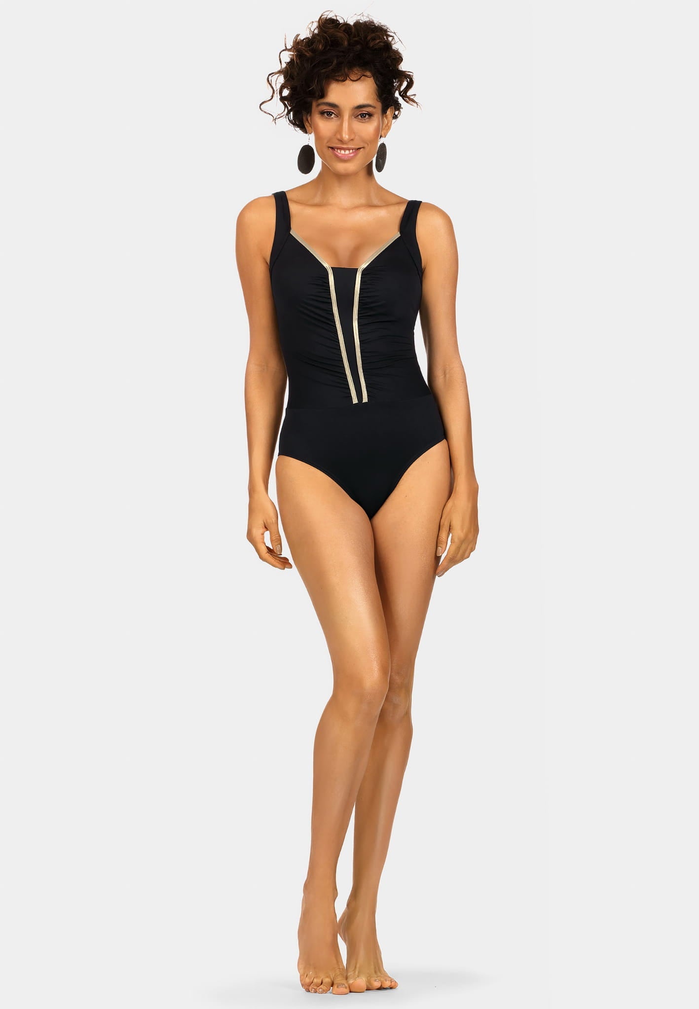 Axami Luxury Swimwear F33C Shaping One Piece Swimsuit Black/Gold