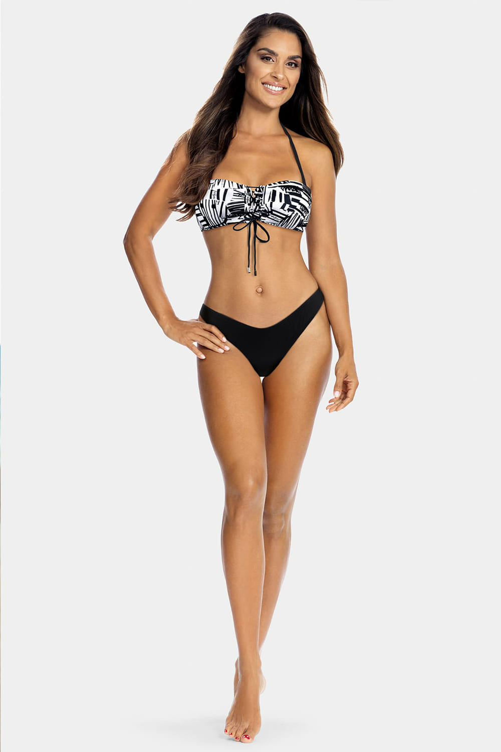 Axami Luxury Swimwear F50B Brazilian Bikini Bottom Black