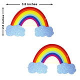 Neva Nude Rainbow Glitter Cloud Pasties - Multicolor
