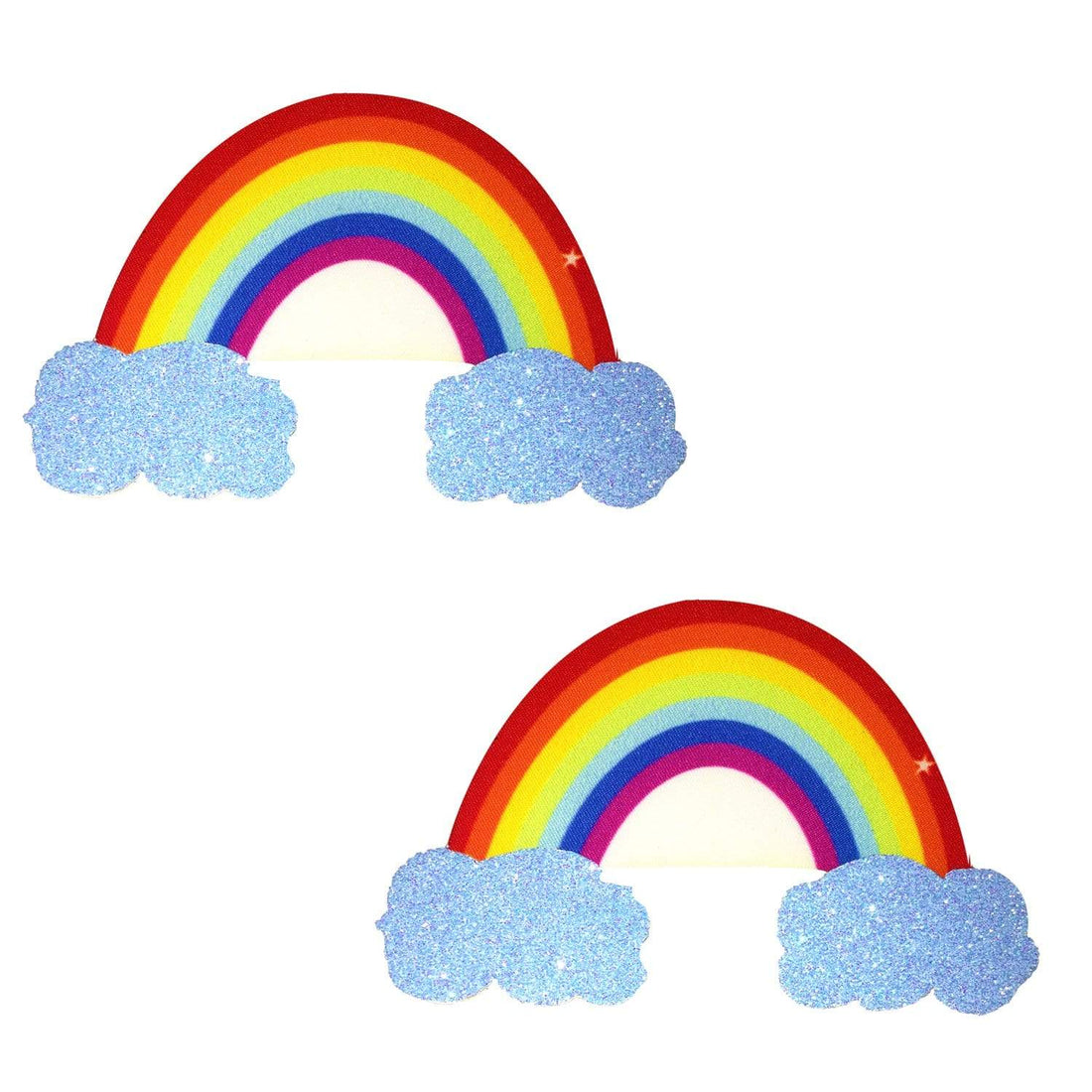 Neva Nude Rainbow Glitter Cloud Pasties - Multicolor