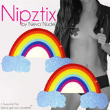 Neva Nude Rainbow Glitter Cloud Pasties - Multicolor