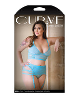 Fantasy Lingerie Plus Size Keira Criss Cross Bralette Lounge Bra Set Aqua Blue-Rebel Romance