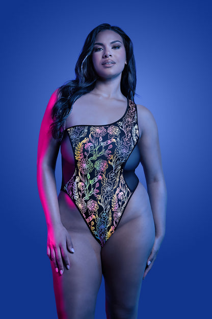 Fantasy Glow Black Light Luminescent Teddy Queen