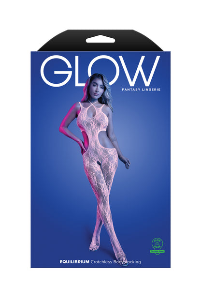 Fantasy Glow Black Light Equilibrium Crotchless Bodystocking