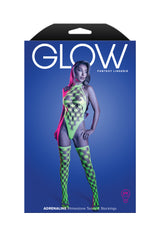 Fantasy Lingerie Glow Adrenaline Rhinestone Teddy & Stockings