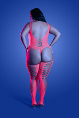 Fantasy Lingerie Queen Glow Turn Up Bodystocking