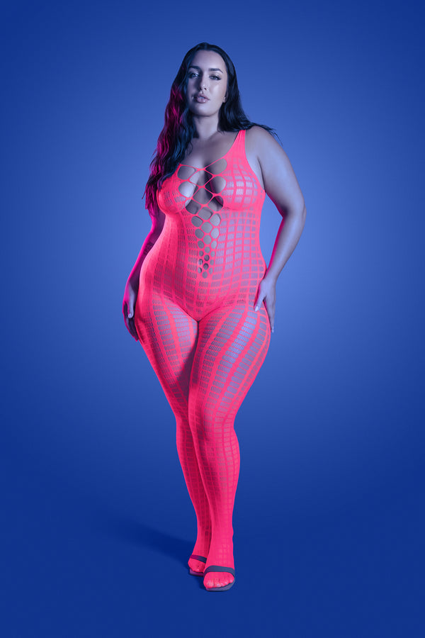 Fantasy Lingerie Queen Glow Turn Up Bodystocking