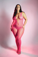 Fantasy Lingerie Queen Glow Turn Up Bodystocking