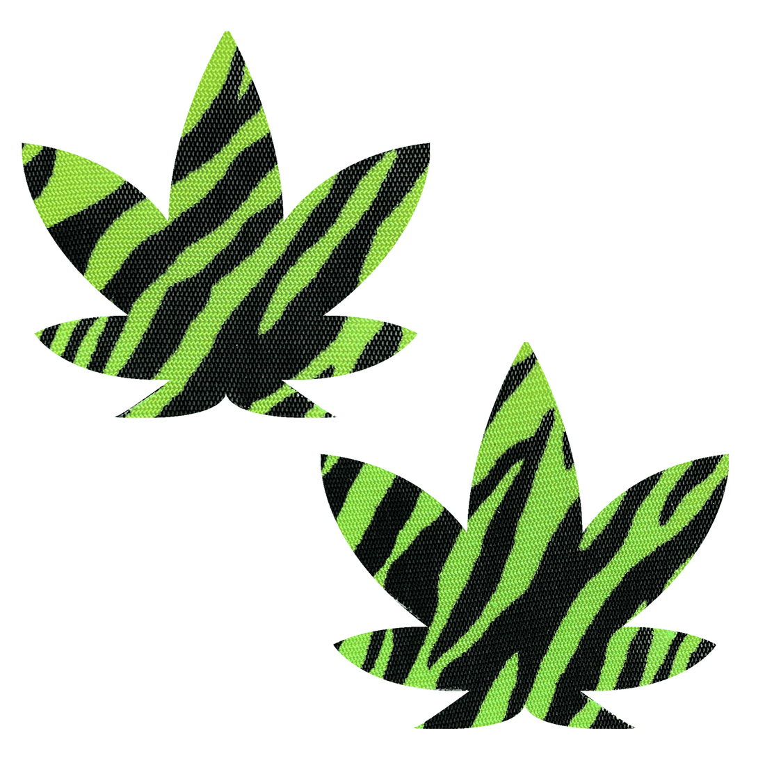 Neva Nude Blacklight Dope AF Weed Leaf Pasties - Neon Green