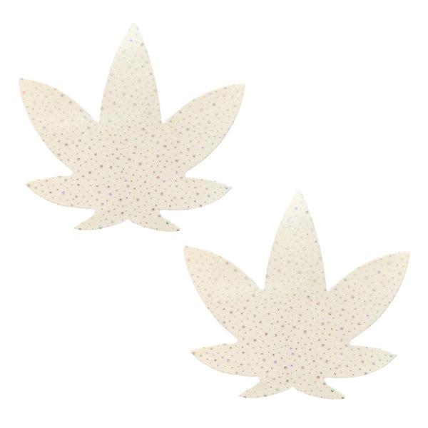 Neva Nude Supernova Holographic Twinkle Dope AF Weed Pasties - Glow-in-the-Dark