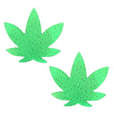 Neva Nude Supernova Holographic Twinkle Dope AF Weed Pasties - Glow-in-the-Dark