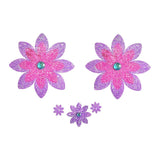 Neva Nude Shimmering Blossom Glitter Pasties - Violet