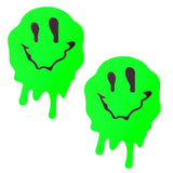Neva Nude Good Times Blacklight Pasties - Neon Green