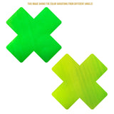 Neva Nude Chameleon Color Changing X Factor Pasties - Green/Yellow