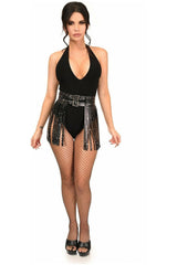 Daisy Corsets Celestial Faux Leather Fringe Skirt