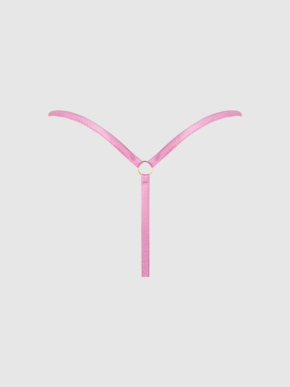 House of Desire Natasha Lace Strappy G-String Cyclamen Pink