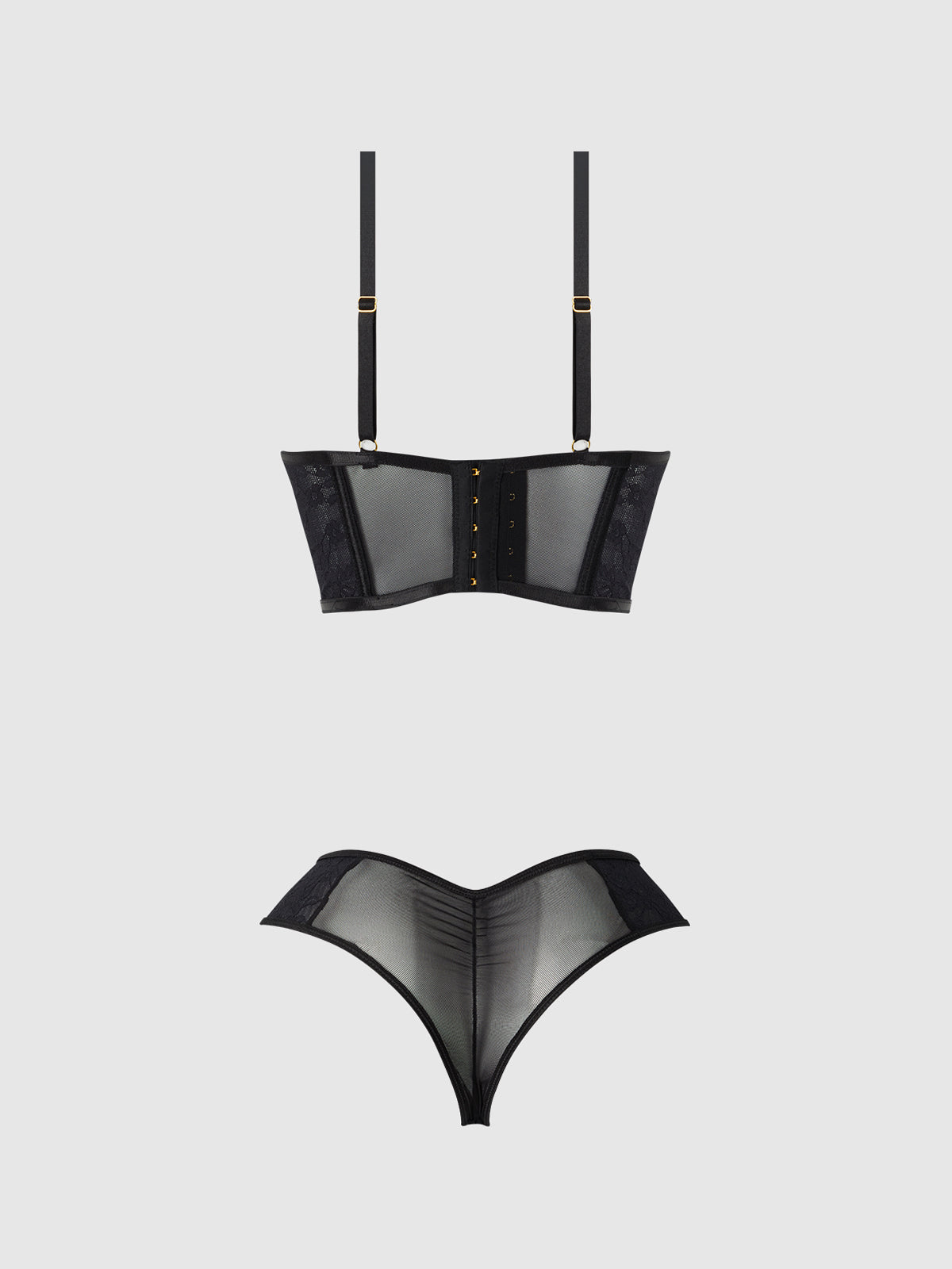 House of Desire Gia Lace Open Cup Bra & Panty Set