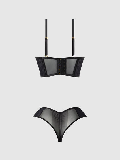 House of Desire Gia Lace Open Cup Bra & Panty Set