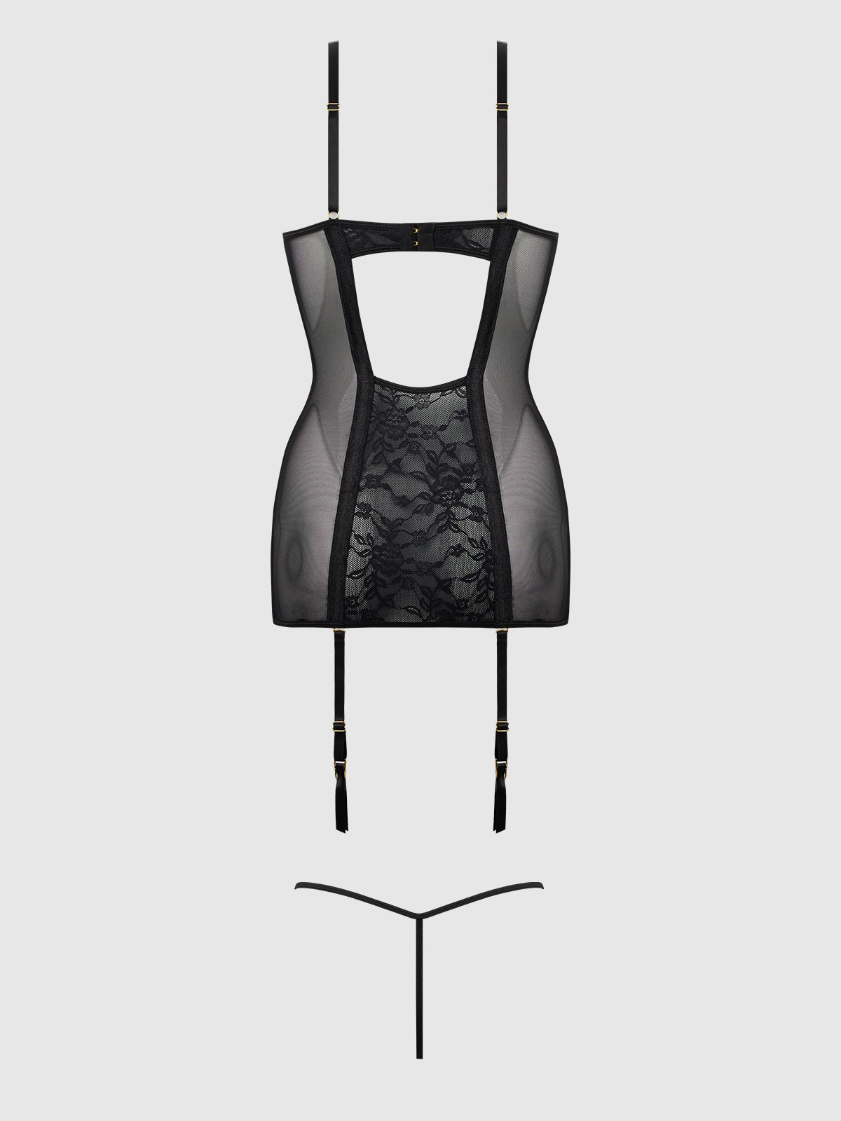 House of Desire Gia Lace Chemise & G-String Set