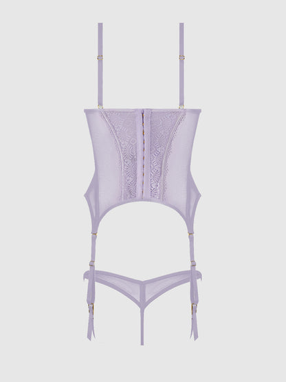 House of Desire Vivienne Merrywidow Bustier & G-String Set Lavender