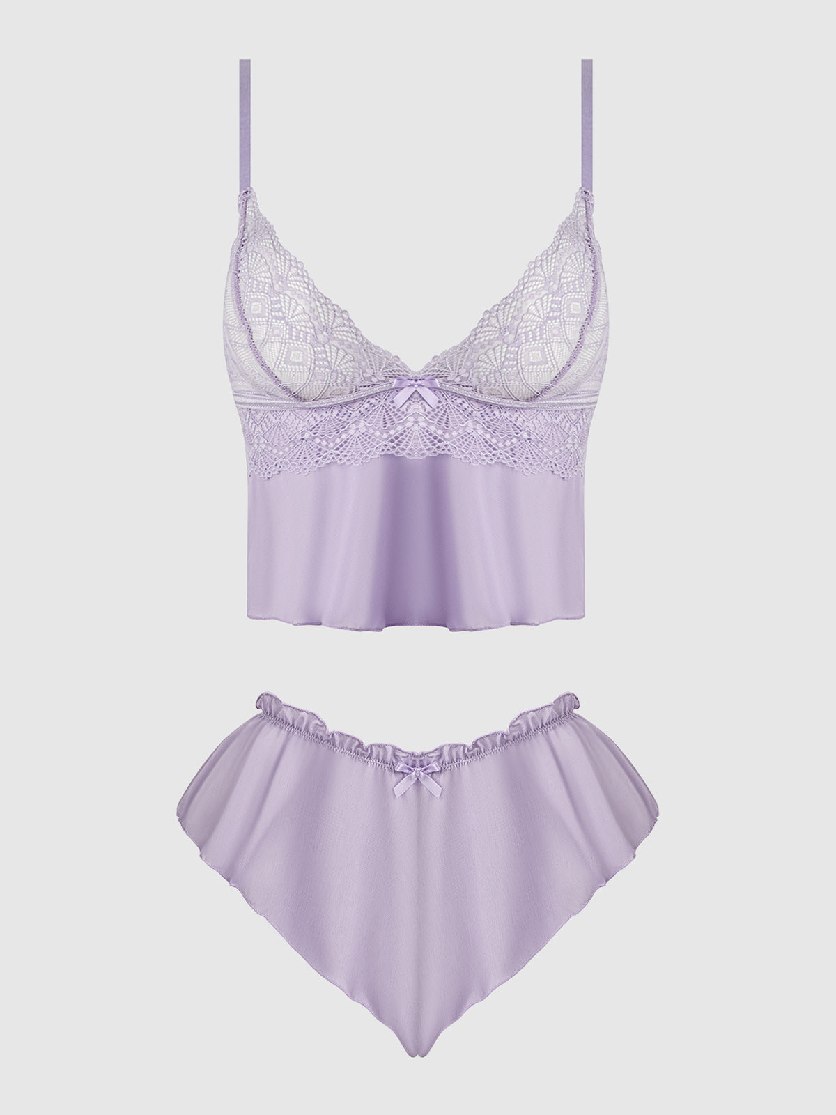 House of Desire Vivienne Cami and Tap Short Set Lavender